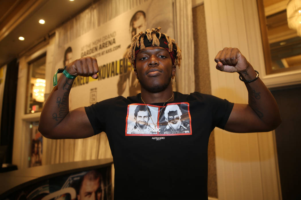 Online celebrity KSI poses at the MGM Grand casino-hotel in Las Vegas, Friday, Nov. 1, 2019. (E ...