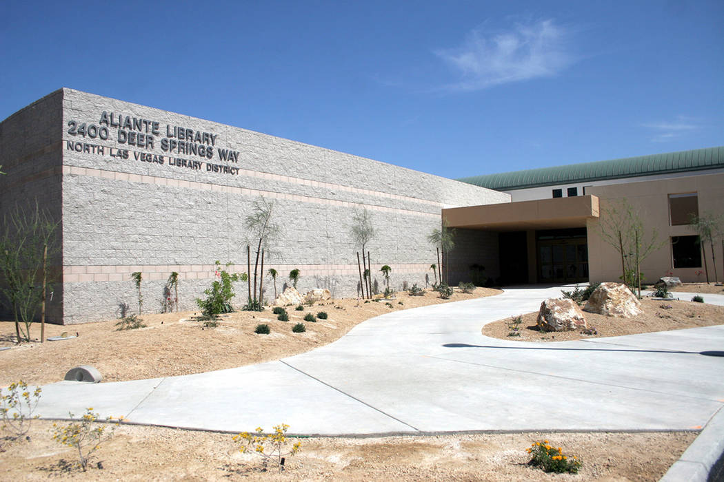 The Aliante Library at 2400 Dear Springs Way, North Las Vegas. (Review-Journal file photo)