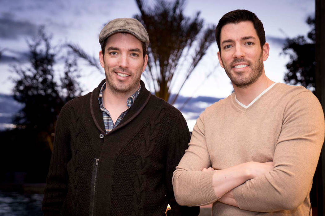 Jonathan and Drew Scott, who star on the HGTV's "Property Brothers," relax in their Las Vegas h ...