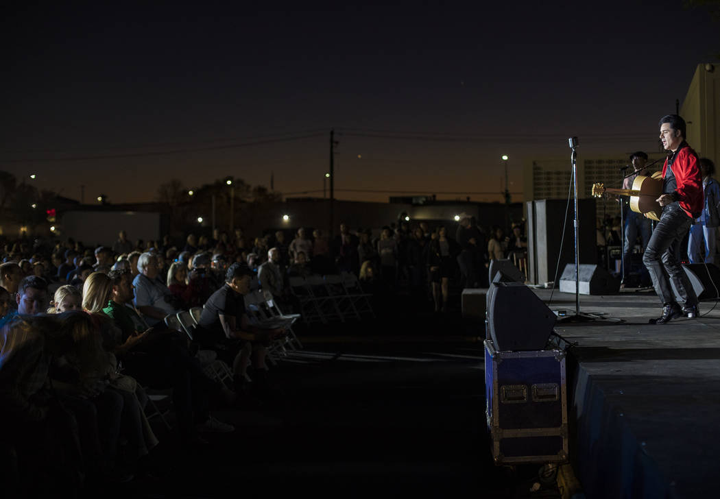 Cole from "Elvis Presley's Heartbreak Hotel" show performs at the 26th Annual Ethel M Chocolate ...