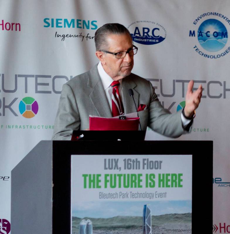 Owner of Letizia Agency Tom Letizia gives an overview of for Bleutech Park Las Vegas, the propo ...