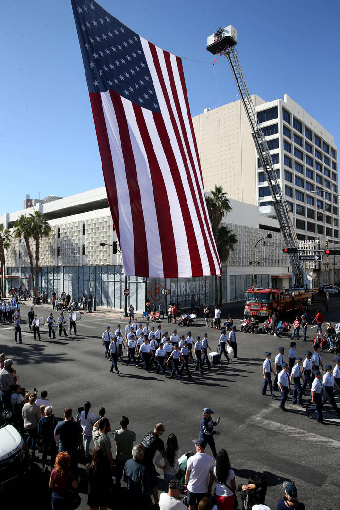 Veterans Day Parade in downtown Las Vegas Monday, Nov. 11, 2019. (K.M. Cannon/Las Vegas Review- ...