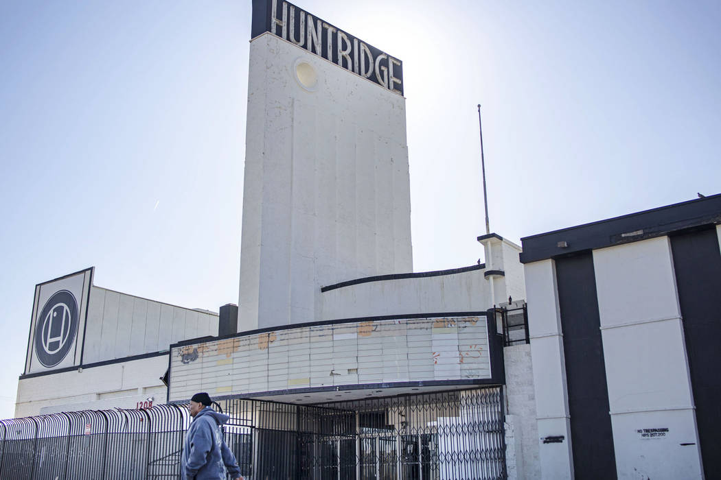 The site of the former Huntridge theater at 1208 E. Charleston Boulevard in Las Vegas on Thursd ...