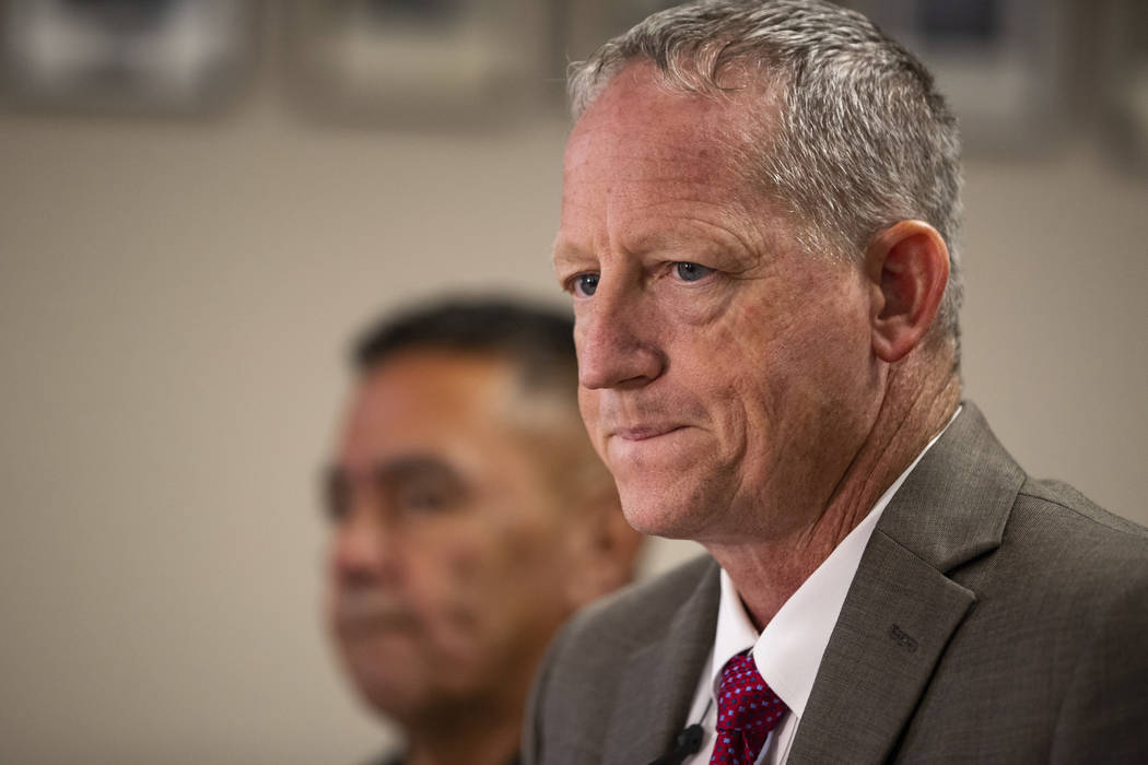 Kleberg County Sheriff Richard Kirkpatrick speaks during a news conference in Corpus Christi, T ...