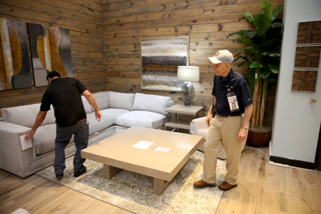 Houston furniture store owner Jim "Mattress Mack" McIngvale, 68, directs setup of a d ...