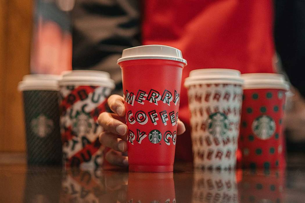 The popular reusable Starbucks holiday drink cups go on sale Thursday, Nov. 7, 2019. Starbucks ...