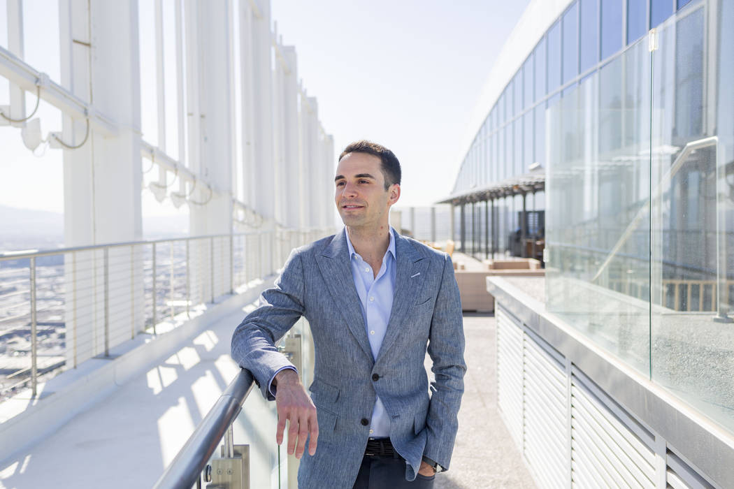 Founder of TurnKey Pads, Bryan Ercolano, at the Palms Place penthouse, which is under renovatio ...