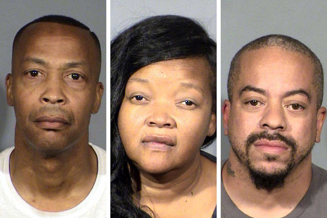 Calvin Leslie (from left), Mary Jefferson and Devon Floyd (Las Vegas Metropolitan Police Depart ...