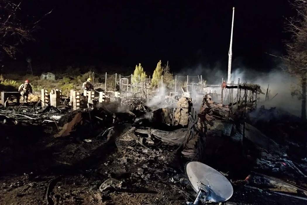 A fire shortly before 8 p.m. Thursday, Nov. 7, 2019, destroyed a home at at 201 Griffen Park in ...