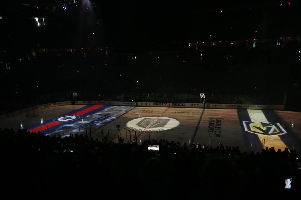 The pregame for Game 4 of the Western Conference Final between the Vegas Golden Knights and Win ...