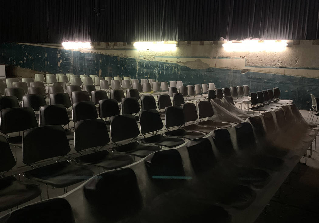 The seating area inside the historic Huntridge Theater photographed on Thursday, Oct. 31, 2019, ...