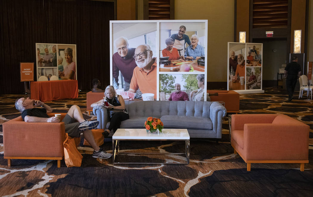 Attendees take a break during the AgeWell Expo on Saturday, Nov. 9, 2019, at Red Rock Resort in ...