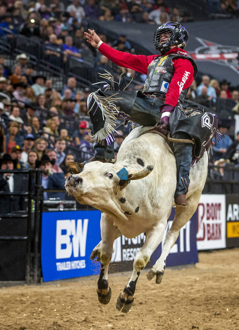 Daylon Swearingen catches some air atop of Too dirty during the fourth day of the PBR World Fin ...