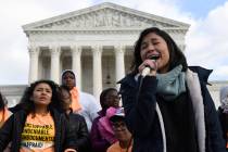 Michelle Lainez, 17, originally from El Salvador but now living in Gaithersburg, Md., speaks du ...