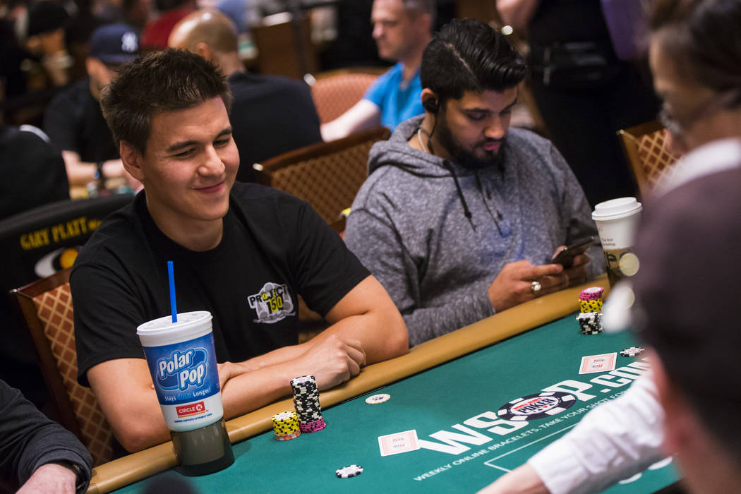 Las Vegas resident and "Jeopardy!" sensation James Holzhauer competes in the $1,500 b ...