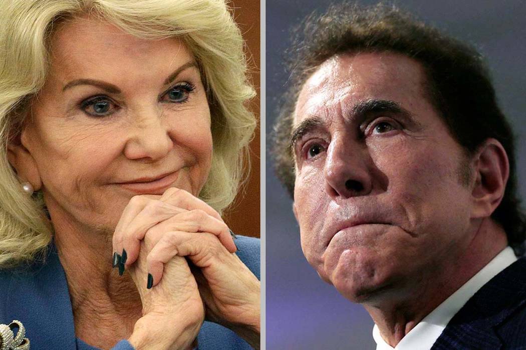 Elaine Wynn and Steve Wynn (AP file photos)