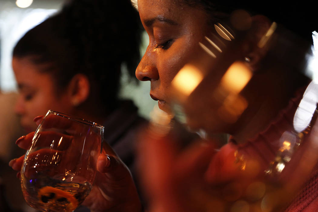 A gin tasting session is held at the Botlierskop Private Game Reserve, near Mossel Bay, South A ...