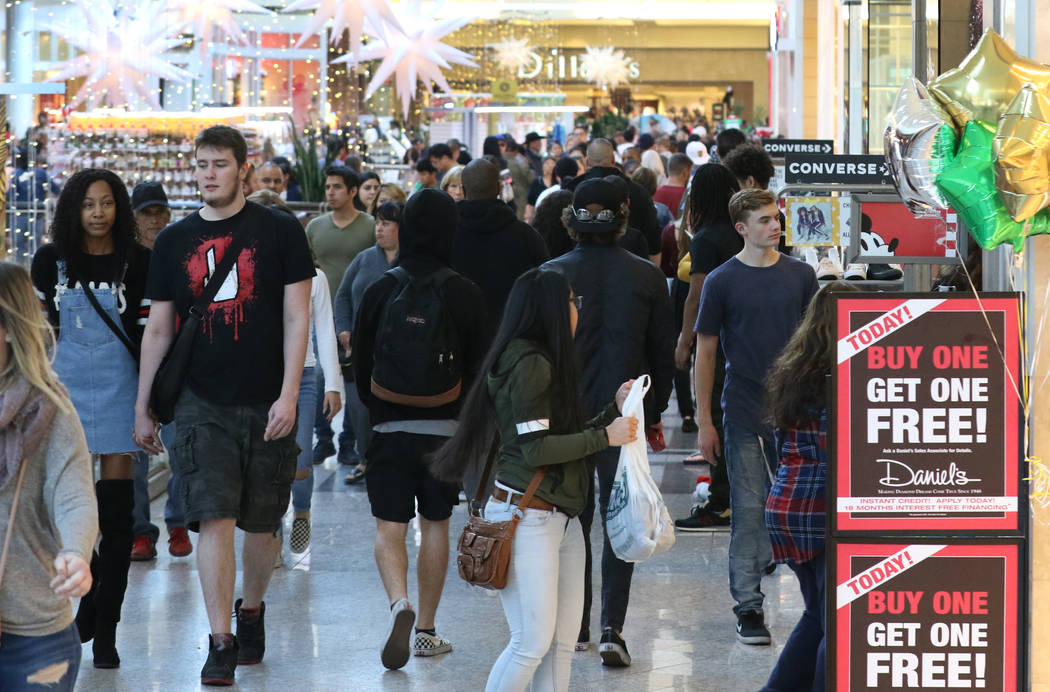 Black Friday sale shoppers arrive at the Galleria at Sunset mall on Friday, Nov. 23, 2018. Bizu ...