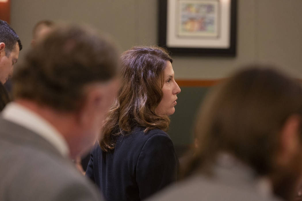 Prosecutor Pamela Weckerly speaks during a hearing of Christopher Prestipino at the Regional Ju ...