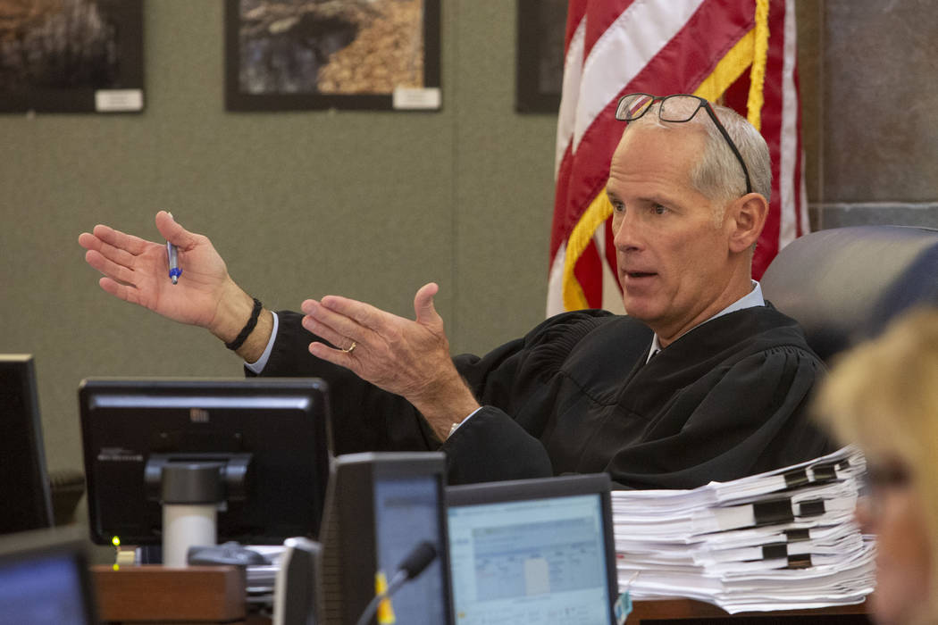 Judge Douglas Herndon speaks during a hearing of Christopher Prestipino at the Regional Justice ...