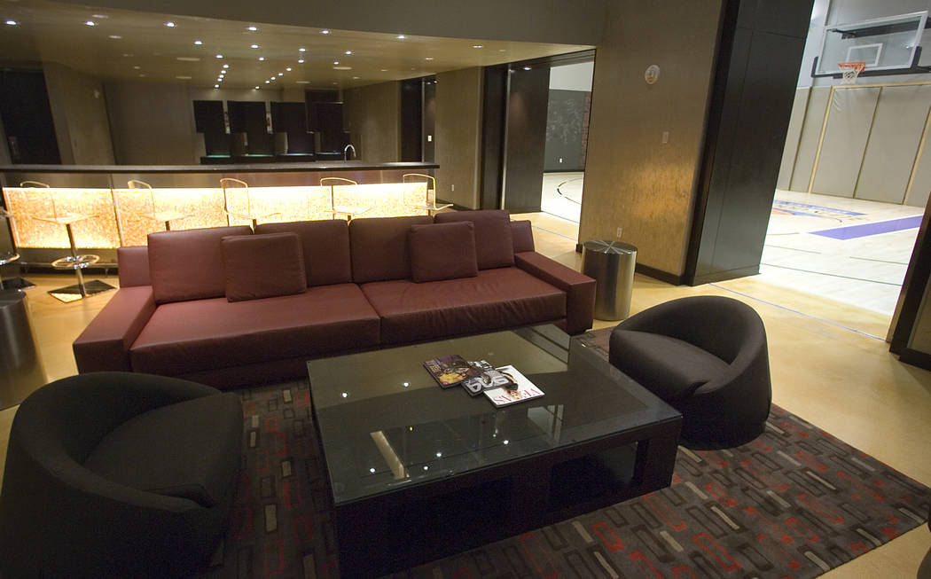 The Palms' Hardwood Suite, shown in October 2006, featured a basketball court (seen at right). ...