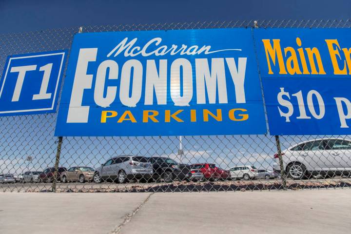 The Economy Parking Lot at McCarran International Airport on Thursday, June 28, 2018, in Las Ve ...