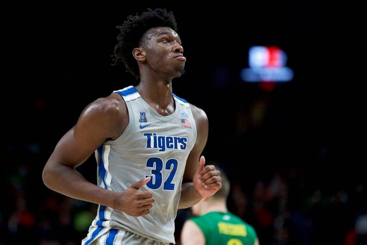 Memphis center James Wiseman runs off the court during the second half of an NCAA college baske ...