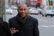 Democratic presidential candidate and former Massachusetts Gov. Deval Patrick arrives to campai ...