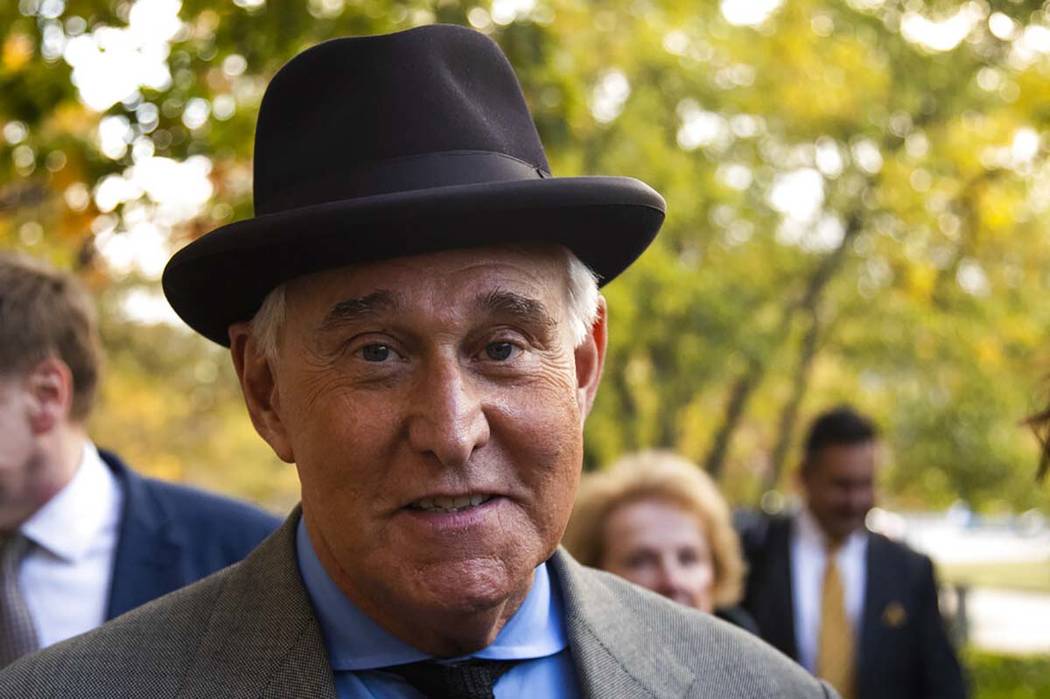 Roger Stone leaves the federal court Washington, Tuesday, Nov. 12, 2019. Stone, a longtime Repu ...