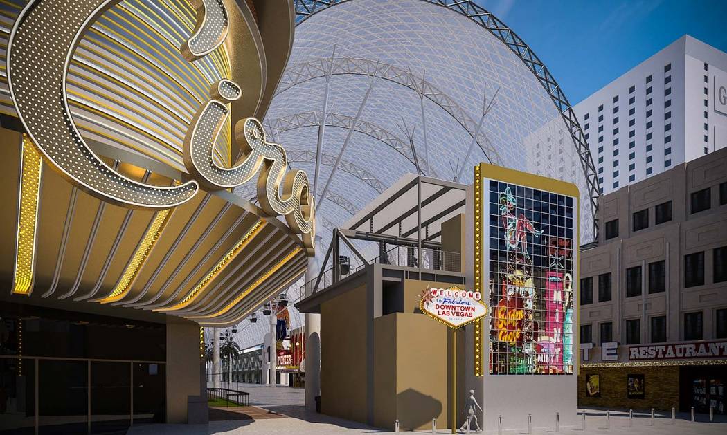 A rendering of the Fremont Street's LED sign. (City of Las Vegas)