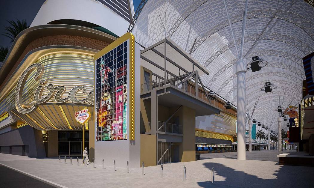 A rendering of the Fremont Street's LED sign. (City of Las Vegas)