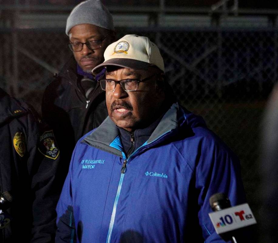 Pleasantville Mayor Jesse L. Tweedle Sr. holds a news conference after a shooting during a foot ...