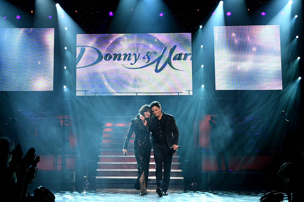 Donny & Marie Osmond during their final performance at Flamingo Las Vegas on November 16, 2019 ...