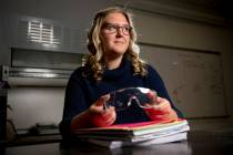 In this Monday, Nov. 11, 2019, photo, Cedar Valley senior Kennedy Hall poses for a portrait at ...