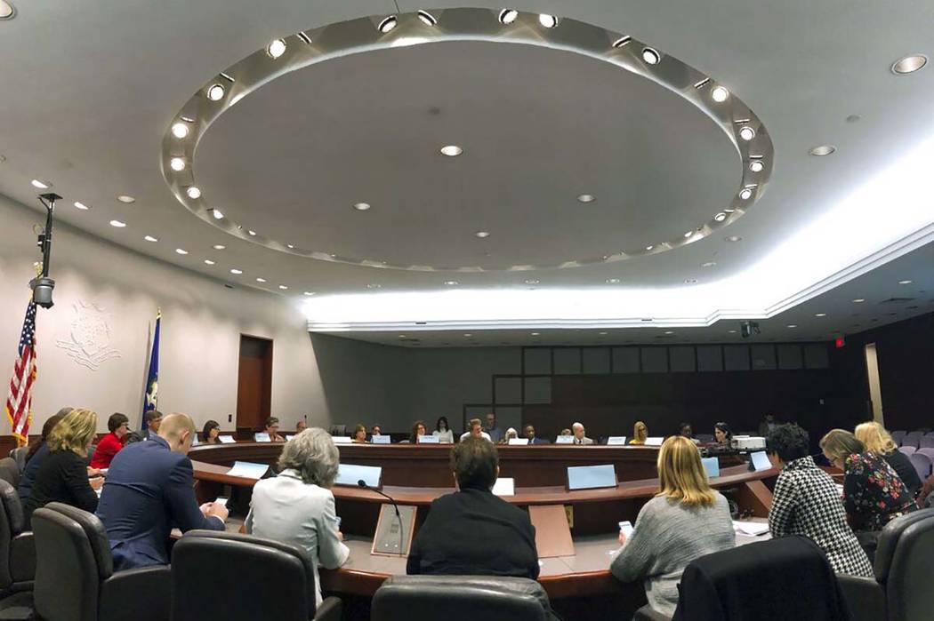 In this Oct. 10, 2019, photo, the Connecticut Behavioral Health Partnership Oversight Council m ...