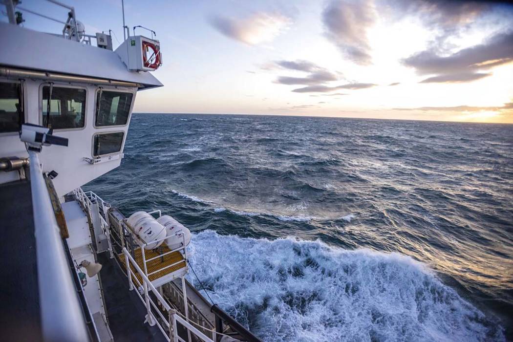 This Nov. 8, 2019, photo provided by John Guillote shows the Chukchi Sea from the top deck of t ...