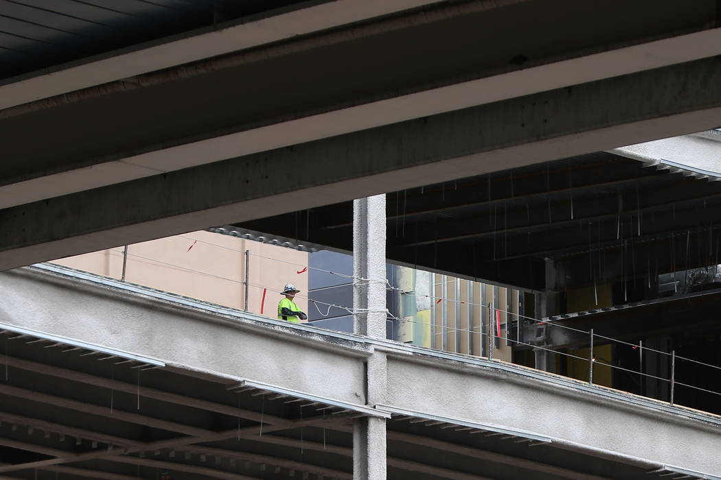 The construction site of the Caesars Forum in Las Vegas, Tuesday, Nov. 19, 2019. (Erik Verduzco ...