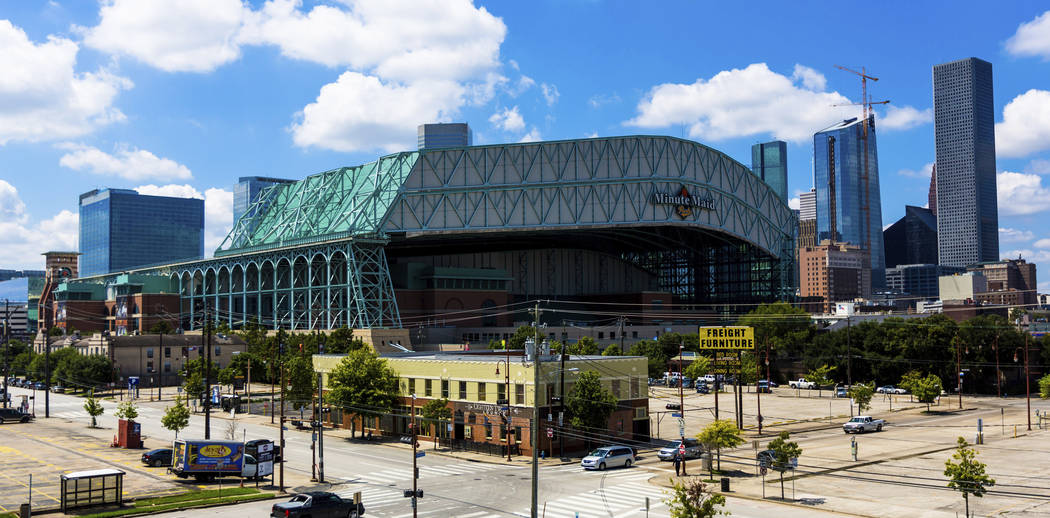 FILE - This Sept. 11, 2016 file photo shows a wide angle view of Minute Maid Park in downtown H ...