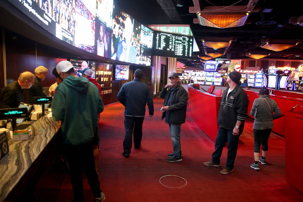 The Silverton sportsbook in Las Vegas Thursday, Nov. 21, 2019. (K.M. Cannon/Las Vegas Review-Jo ...