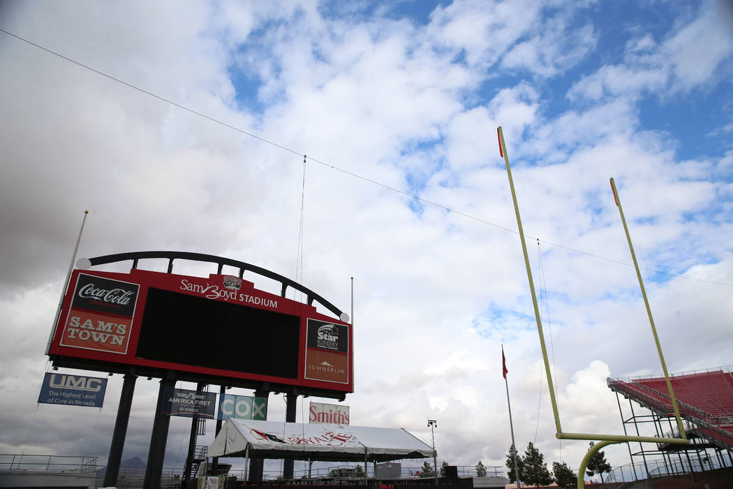 Sam Boyd Stadium in Las Vegas, Thursday, Nov. 21, 2019. (Erik Verduzco/Las Vegas Review-Journal ...