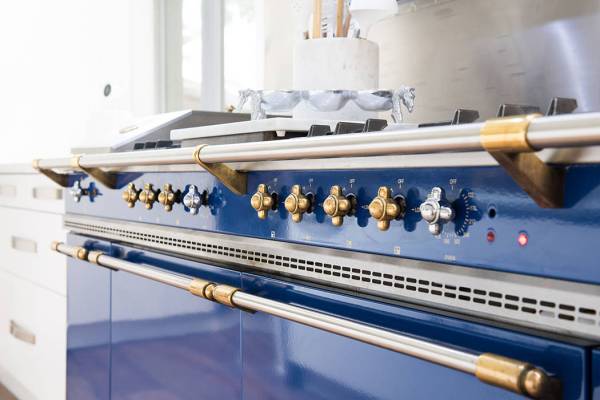 The kitchen's professional-grade appliances include a rare imported blue LaCanche French range. ...