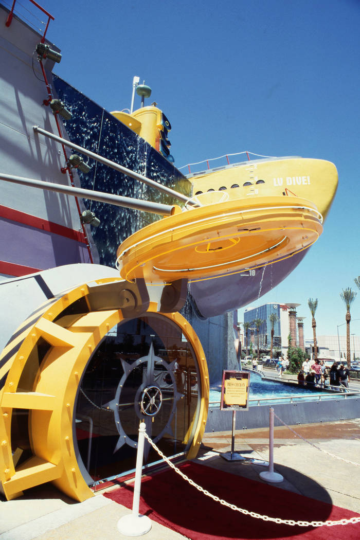 This is an exterior view during a media preview of the restaurant Dive! June 11, 1995, in front ...