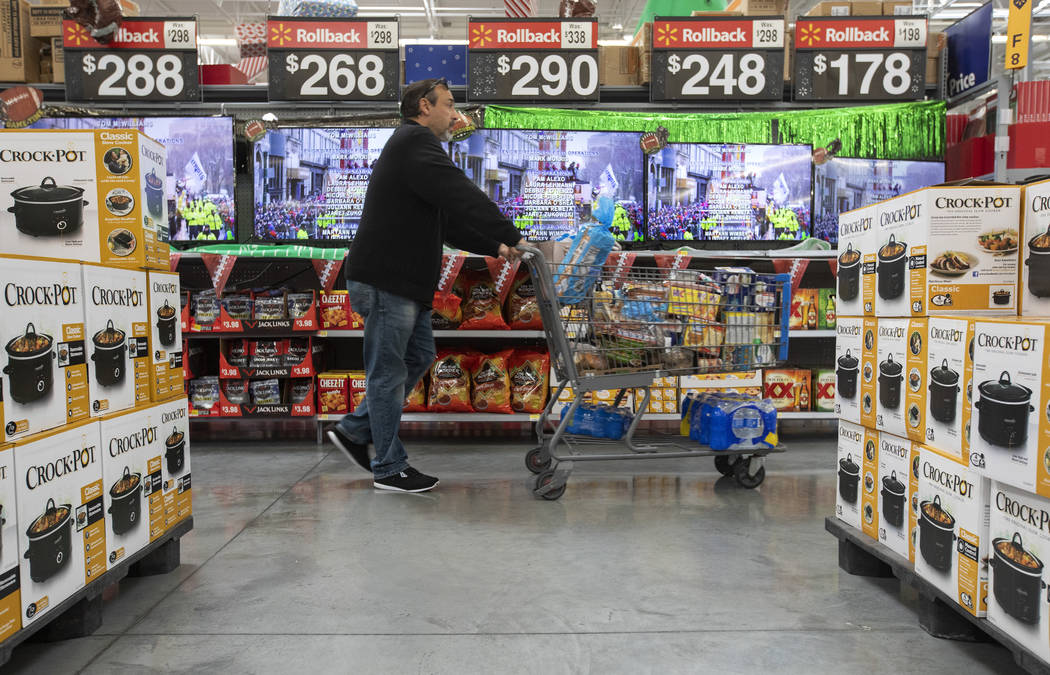 Steve Lee of Las Vegas shops at Walmart on Blue Diamond Road on Friday, Nov. 22, 2019, in Las V ...