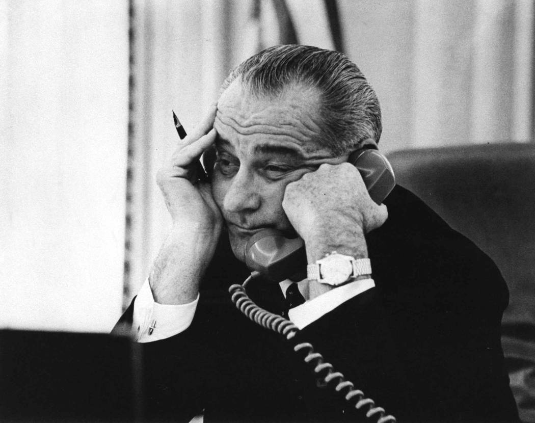 This photo of President Lyndon B. Johnson was taken just three days after the assassination of ...
