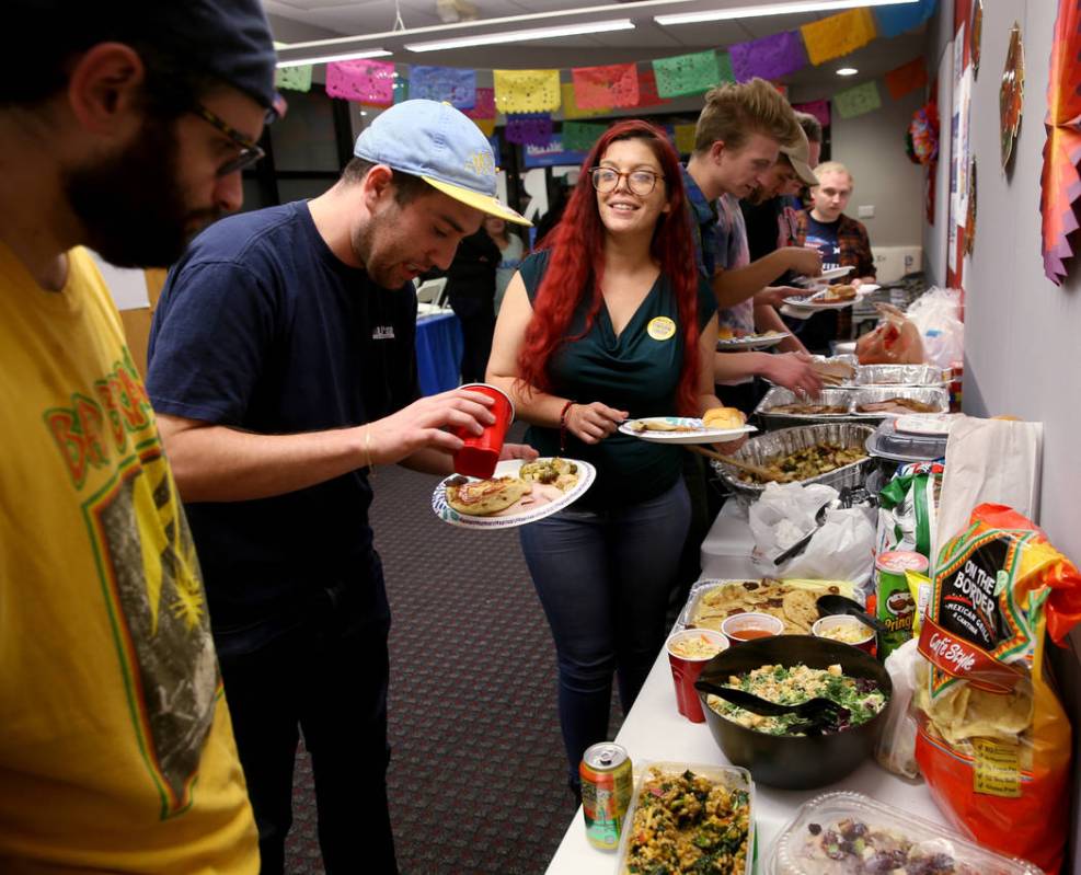 Campaign workers, including from left, Data Director Zach Asman of Rockville Md., Field Organiz ...