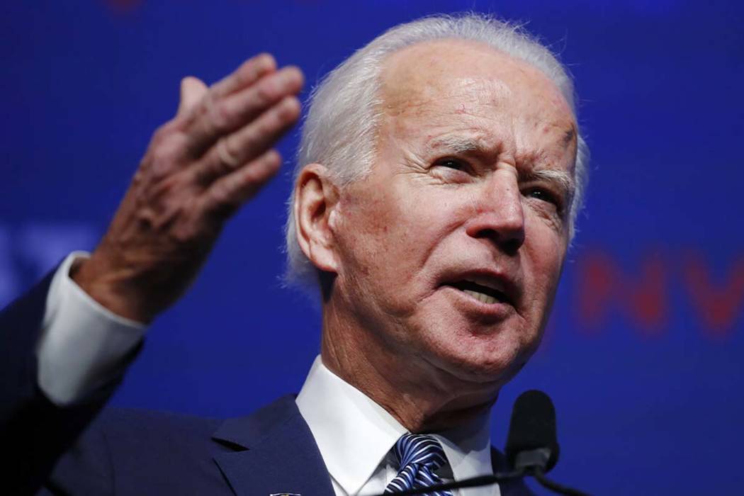 Former Vice President and Democratic presidential candidate Joe Biden speaks during a fundraise ...