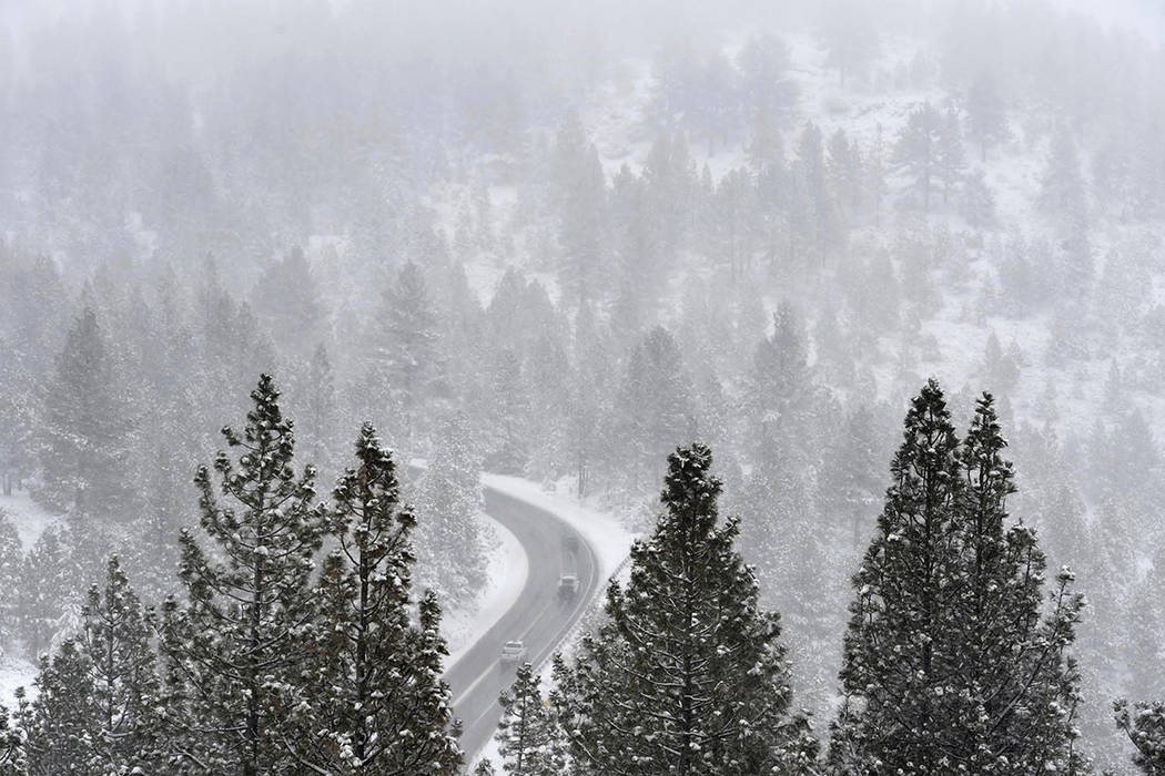 Last week, a good dusting of snow along the Mt. Rose Highway near Reno slowed traffic. This wee ...