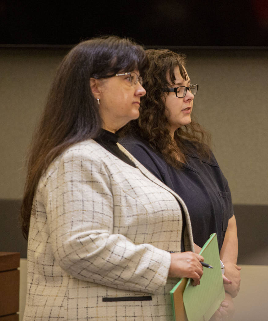 A tearful Cassie Smith, right, pleads guilty for the death of her 3-year-old son, Daniel Therio ...