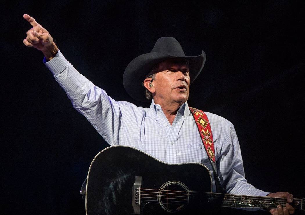 George Strait headlines T-Mobile Arena with his hit residency "Strait to Vegas" on Friday, Feb. ...