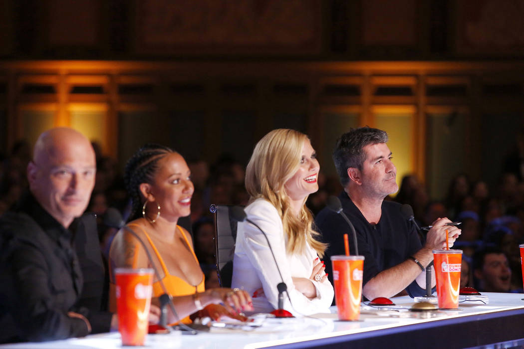 From left, Howie Mandel, Mel B, Heidi Klum, SImon Cowell on "America's Got Talent." Trae Patton ...
